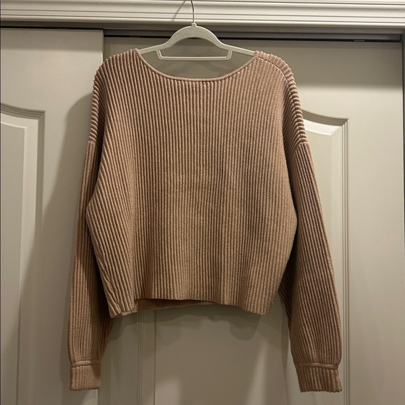 Lunya Cozy Cotton Silk Reversible Pullover Tranquil Tan - Picture 7 of 7